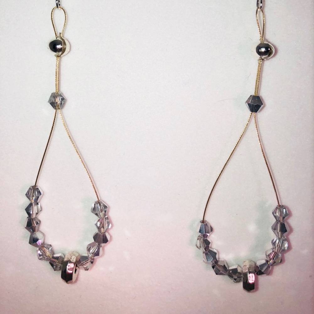 Star Crafts Silver Crystal Earrings